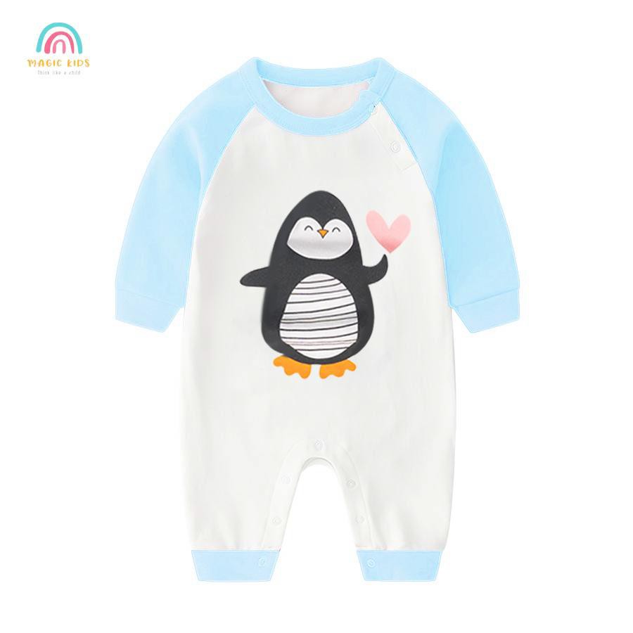 [FREESHIP đơn từ 0đ] Bộ body dài tay in họa tiết hình thú đáng yêu BL20011 - MAGICKIDS