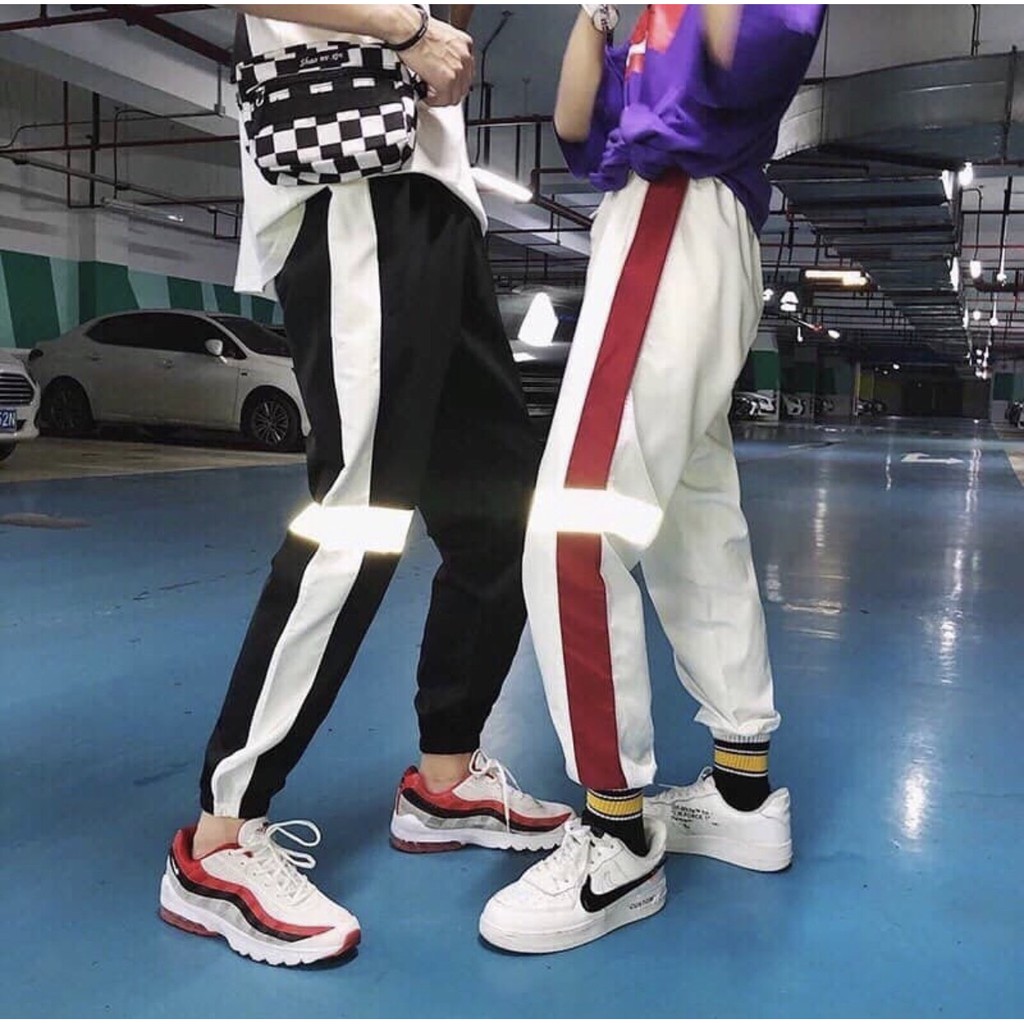 Quần jogger phản quang phát sáng 1 sooc unisex vải pylester 2 da 4 chiều co giãn | Beway | BigBuy360 - bigbuy360.vn