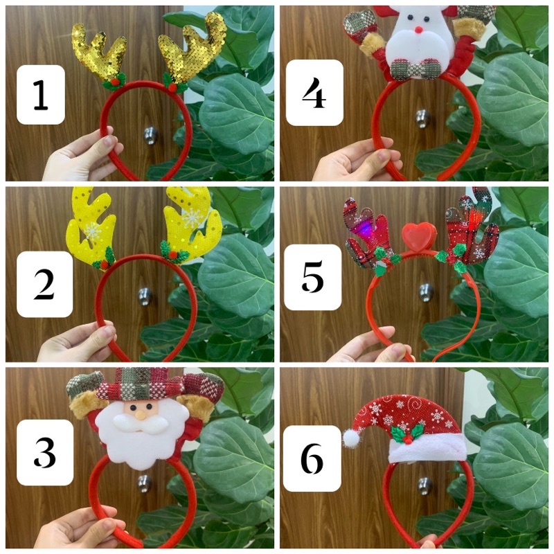 Bờm tóc và kính mắt noel - Quà tặng giáng sinh cho bé