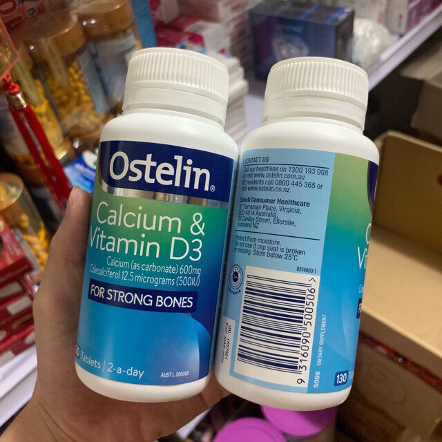 Viên canxi ostelin 130v_ ostelin vitamin d & calcium