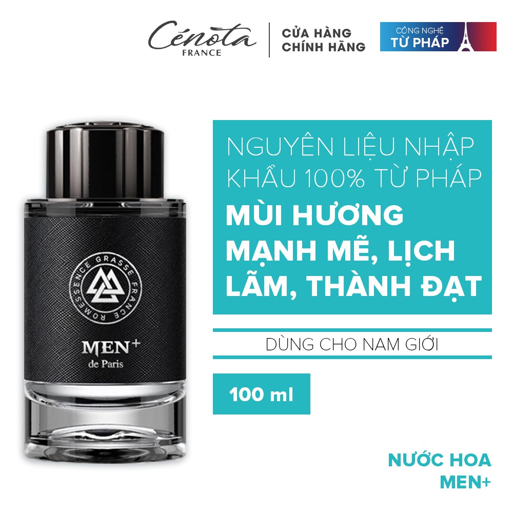 Nước Hoa Nam Cenota Men+ Mạnh Mẽ, Lịch Lãm, Thành Đạt 100ml