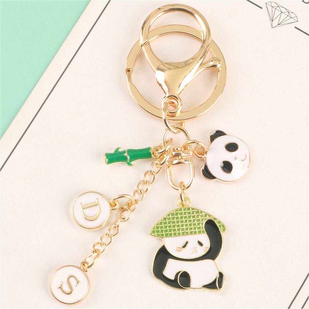 Móc Khóa Hình Gấu Trúc Bằng Kim Loại Dễ Thương Giá Đỡ