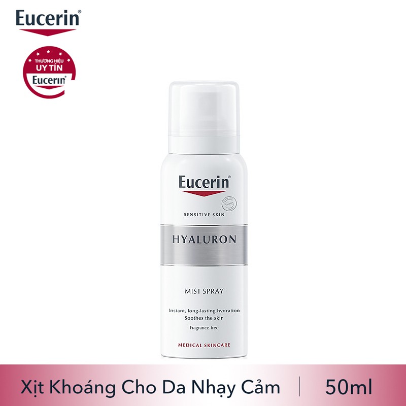 Eucerin Hyaluron Mist Spray: Xịt Khoáng Cho Da Nhạy Cảm (50 ml)