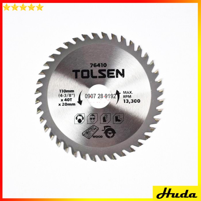 TOLSEN Lưỡi Đĩa Cưa Cắt Gỗ 115mm 76410