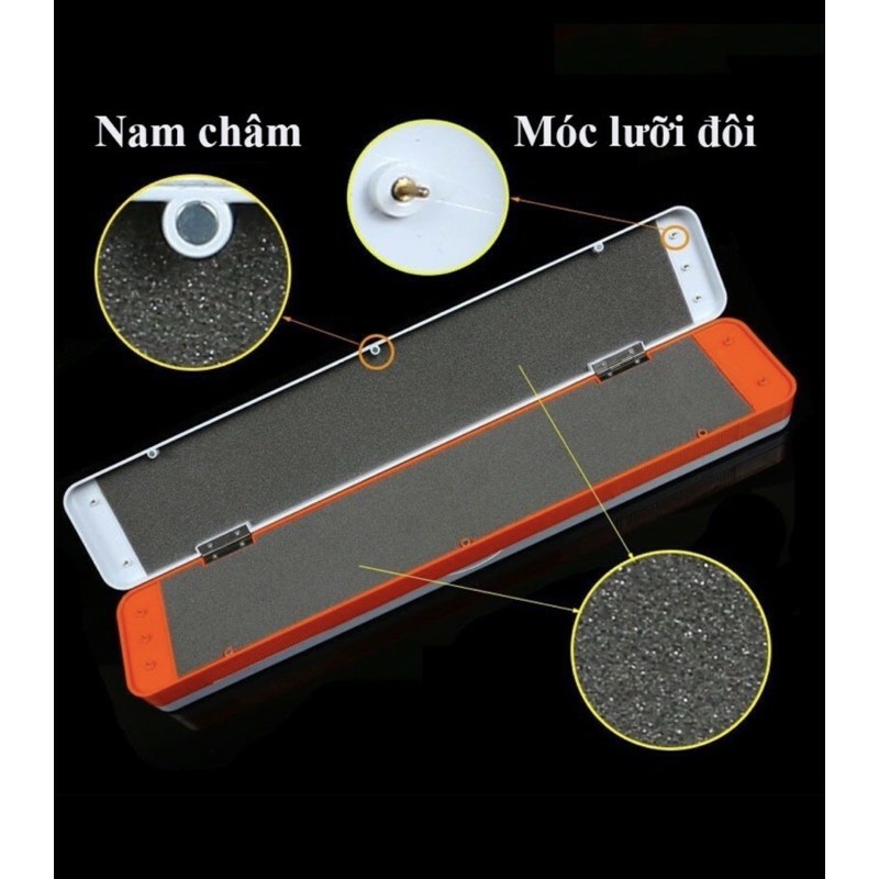 Hộp phao câu đơn hộp phao daiwa 3 ngăn hộp 55cm