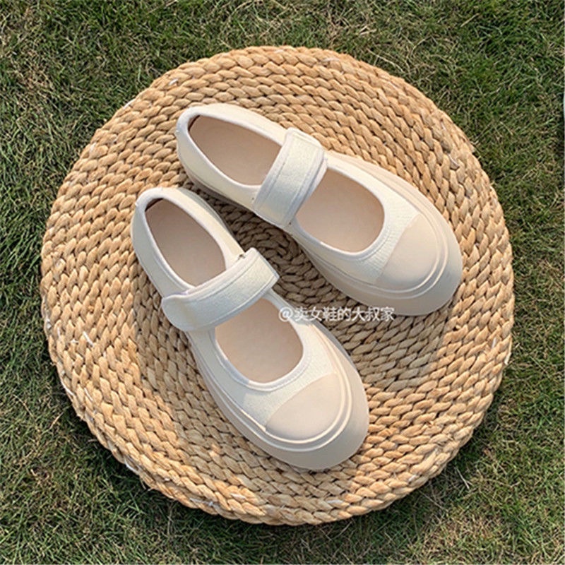 Giày búp bê vải quai dán Ulzzang siêu xinh