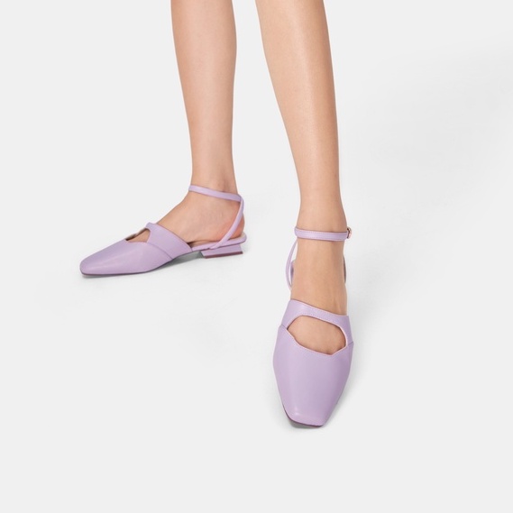 Giày Búp Bê Nữ 3cm Thời Trang JUNO Mũi Vuông Quai Mảnh BB03089