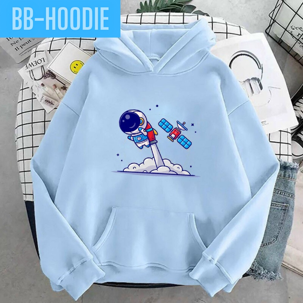 Áo Hoodie nam nữ in hình Phi Hành Gia 3 cực đẹp, chất nỉ dày dặn, hợp làm áo cặp