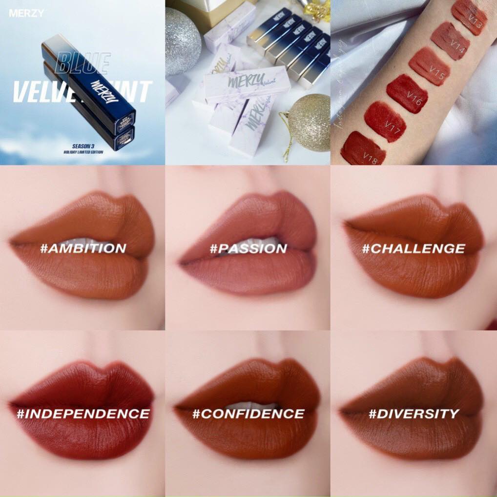 Son Kem Lì Merzy The First Velvet Lip Tint Season 3 Ver.Blue