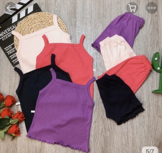 Bộ quần áo 2 dây bé gái
