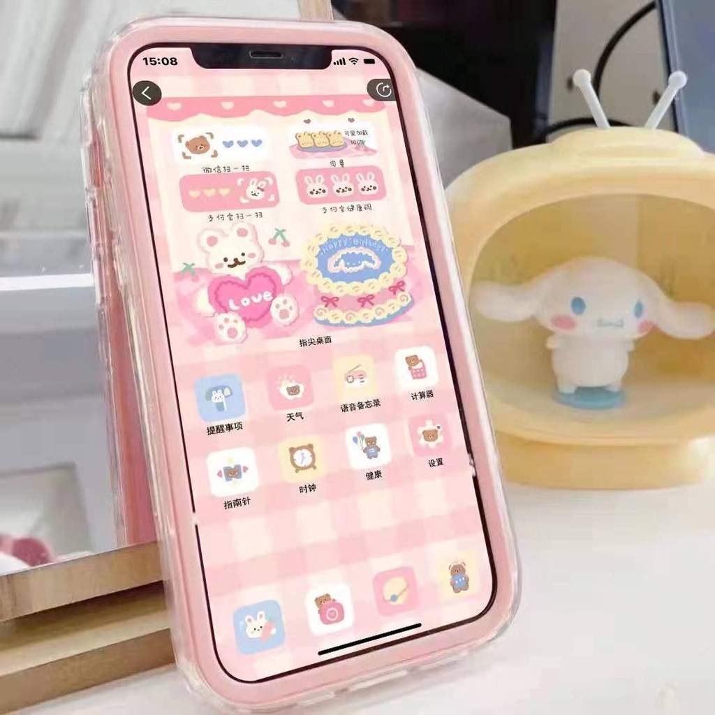 Ốp Điện Thoại Silicon Mềm Màu Trong Suốt Chống Sốc 3 Trong 1 Cho iPhone 14 pro max  13 pro max 12 11 pro max  x xs max xr 7 8 plus 6s 6 se 2020