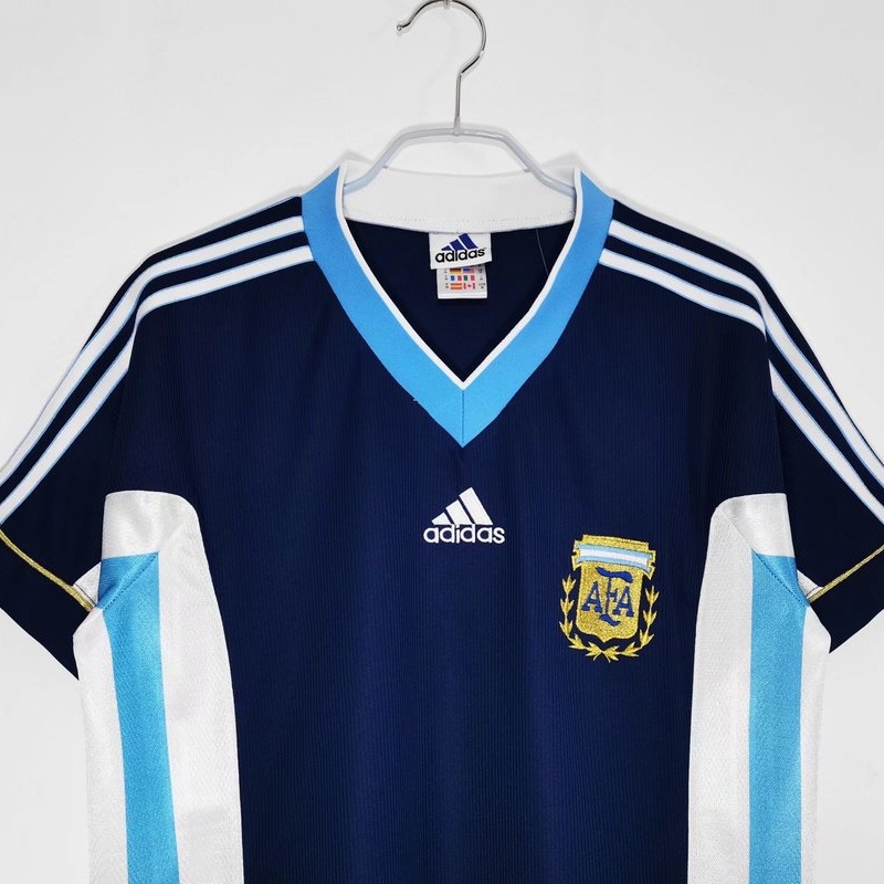 Áo Thun Thể Thao Bóng Đá Ngắn Tay Đội Argentina Mùa Giải Argentina Size S-XXL 1998