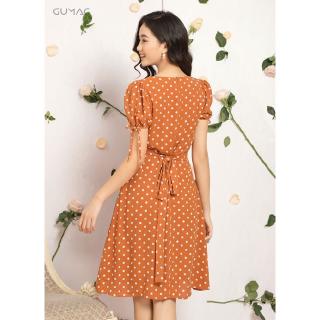 Đầm chấm bi buộc eo GUMAC MS12078_CAM