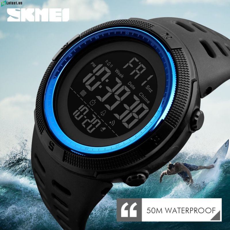 Của SKMEI MEN thể thao đồng hồ thời trang Chronograph đếm ngược LED kỹ thuật số Đồng hồ quân sự