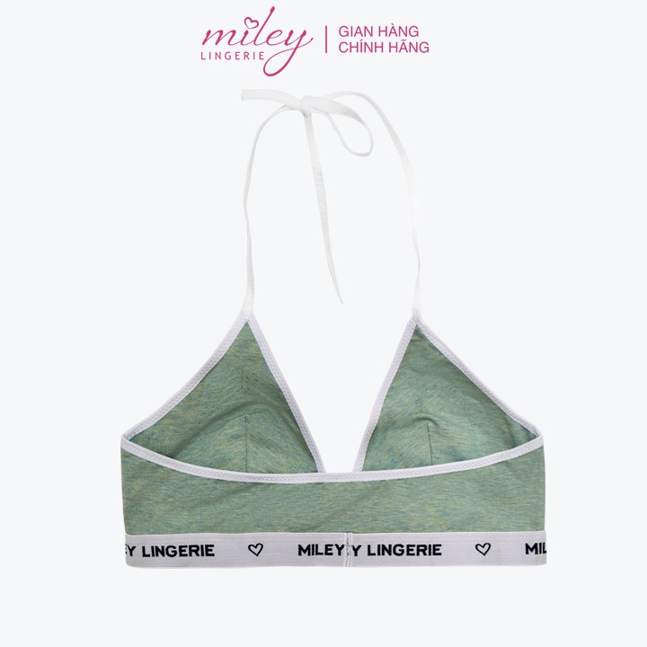 Áo Ngực Thể Thao Nữ Không Gọng Cổ Chữ V Melange Active Miley Lingerie Màu Xanh BRM07012