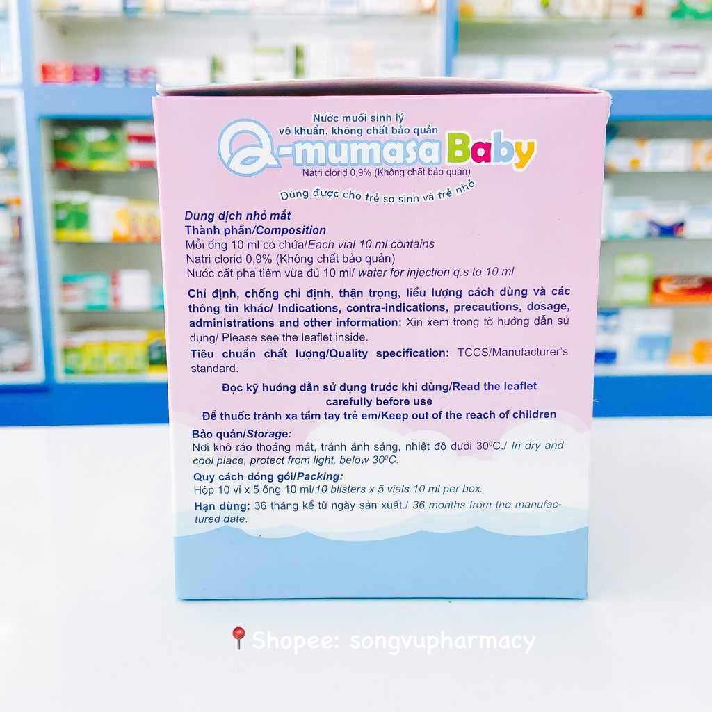 Nước muối sinh lý vô khuẩn cho bé Q-mumasa Baby