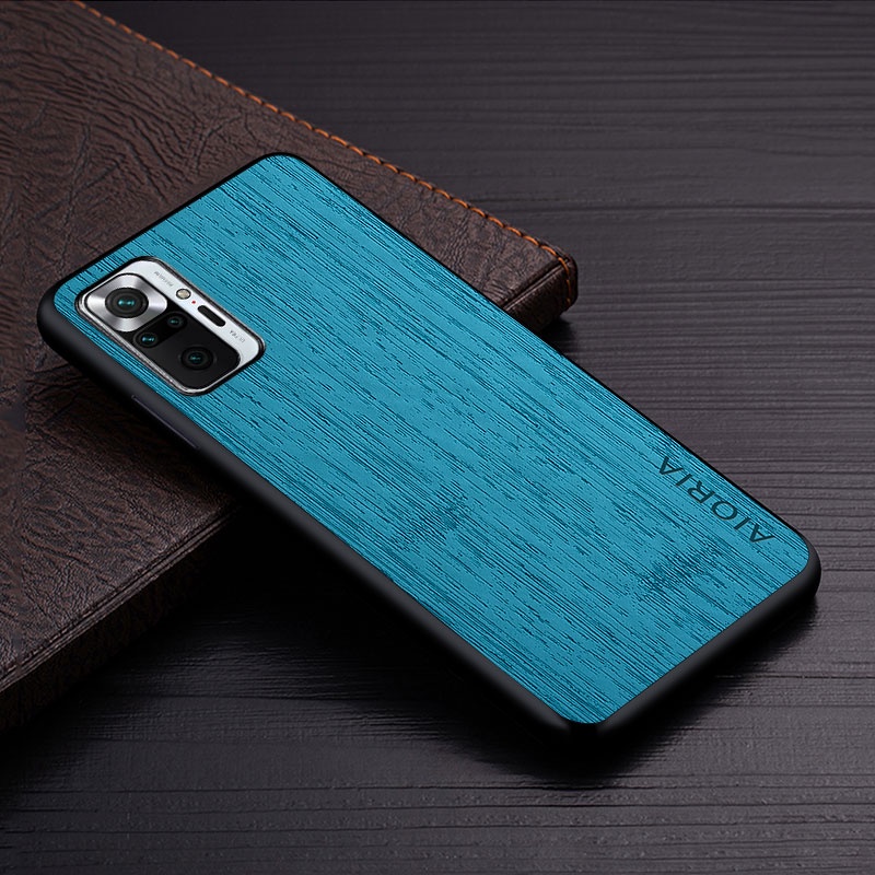 Ốp Bao Da Điện Thoại Họa Tiết Vân Gỗ Cho xiaomi redmi note 10 pro 10t 5g 10s redmi note 10 pro Ốp