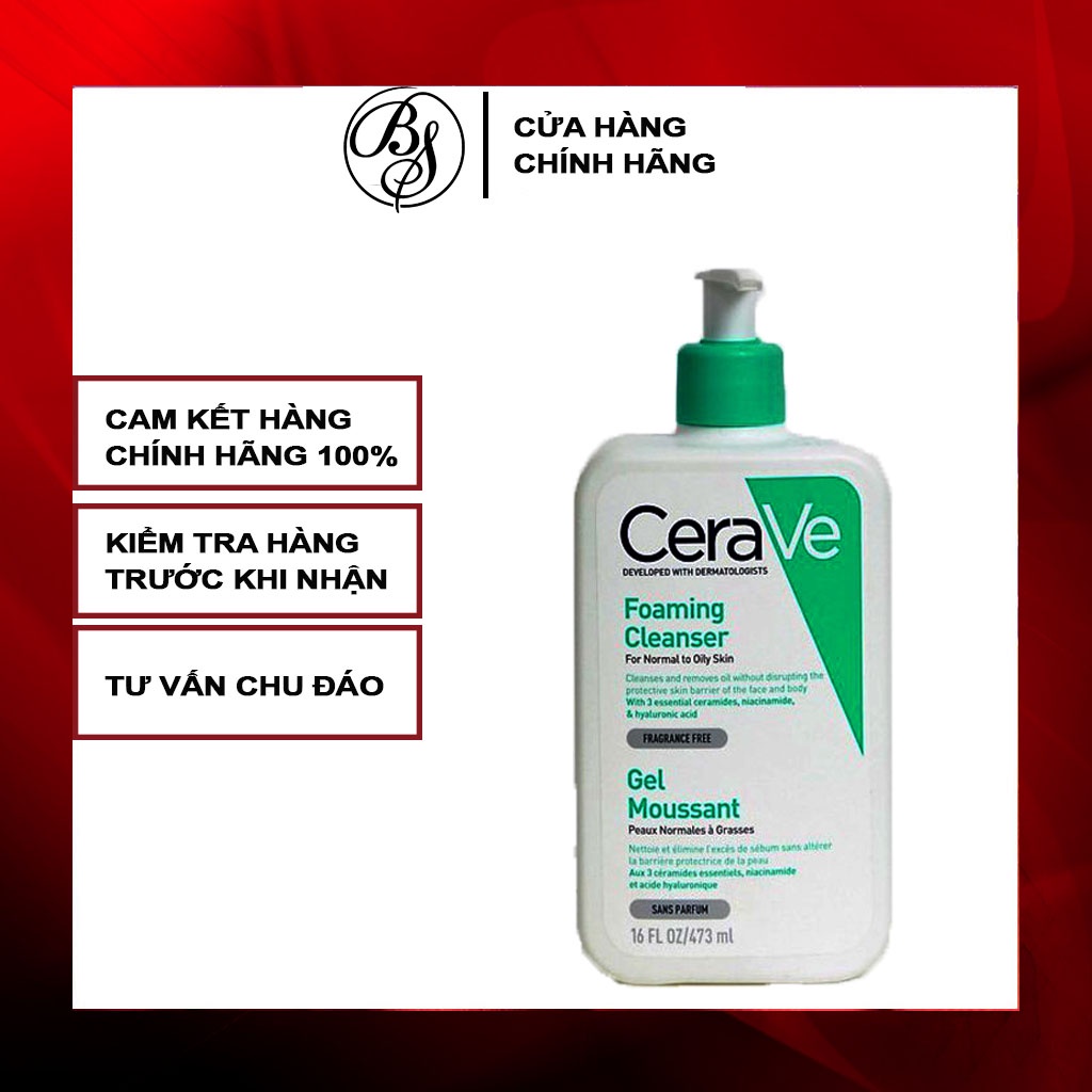 [CÓ BILL - HÀNG AUTH] Sữa rửa mặt Cerave dịu nhẹ 236ml bản Pháp - Sửa rửa mặt Cerave Pháp chuẩn có bill nội địa