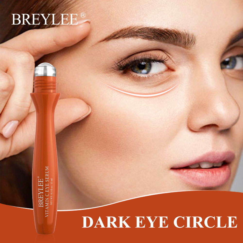 Serum dưỡng da mắt BREYLEE vitamin C cấp ẩm làm trắng loại bỏ quầng thâm chống lão hóa hiệu quả 15ml