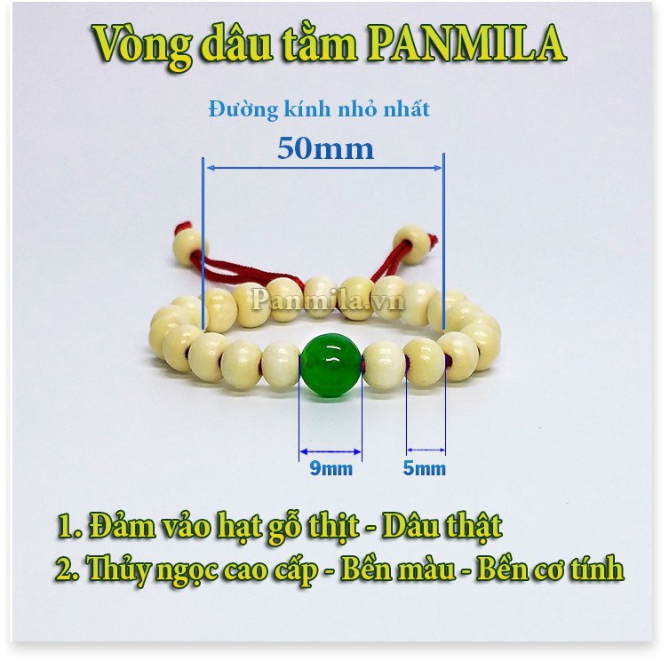 [Mã MKBC155 giảm 8% đơn 400K] Vòng dâu tằm thật ĐÍNH ĐÁ - Vòng tay cho bé