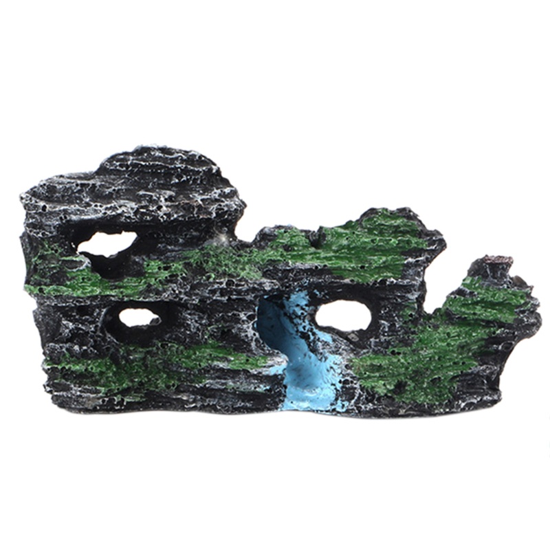 Đồ Trang Trí Bể Cá Bằng Nhựa Resin Hình Ngọn Núi Sống Động