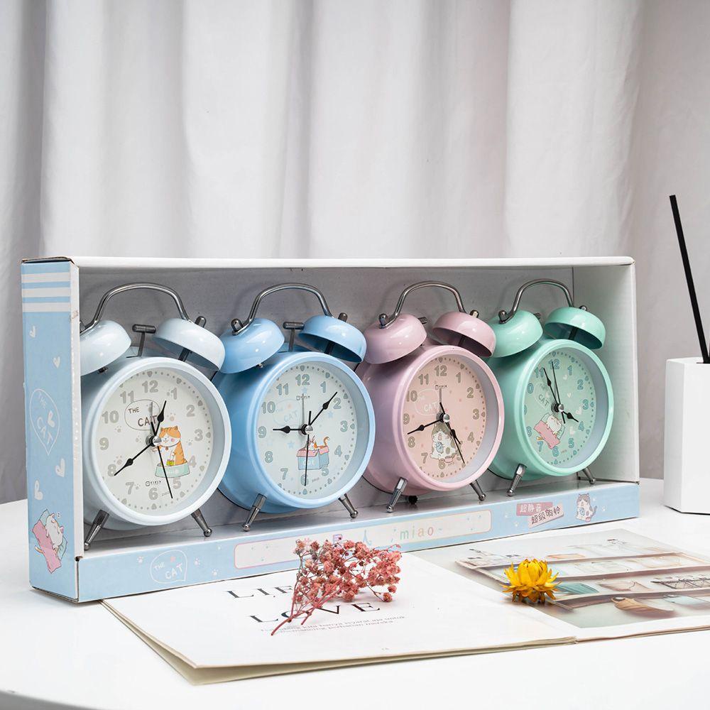 LONTIME Đồng Hồ Báo Thức Chạy Bằng Pin Không Gây Tiếng Ồn Dùng Trang Trí Nhà