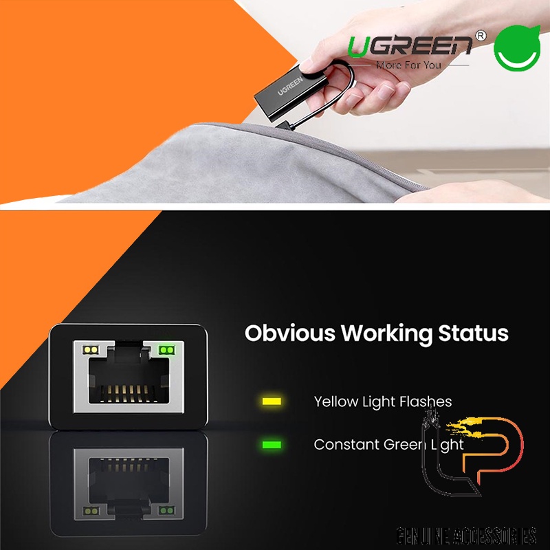 Cáp chuyển USB 2.0 to Lan Ugreen -  Adapter chuyển đổi USB 2.0 ra cổng mạng LAN RJ45 Ugreen 20253 - Ugreen 20254