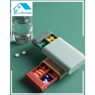 Ecohome Hộp đựng thuốc bỏ túi nắp trượt
