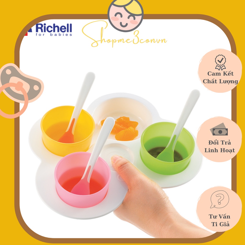 Bộ Ăn Dặm Khởi Đầu Richell RC21181 ( Gồm 9 Chi Tiết )