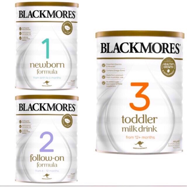 Sữa BLACKMORES 900gr đủ 3 số 1,2,3 ÚC date 2024