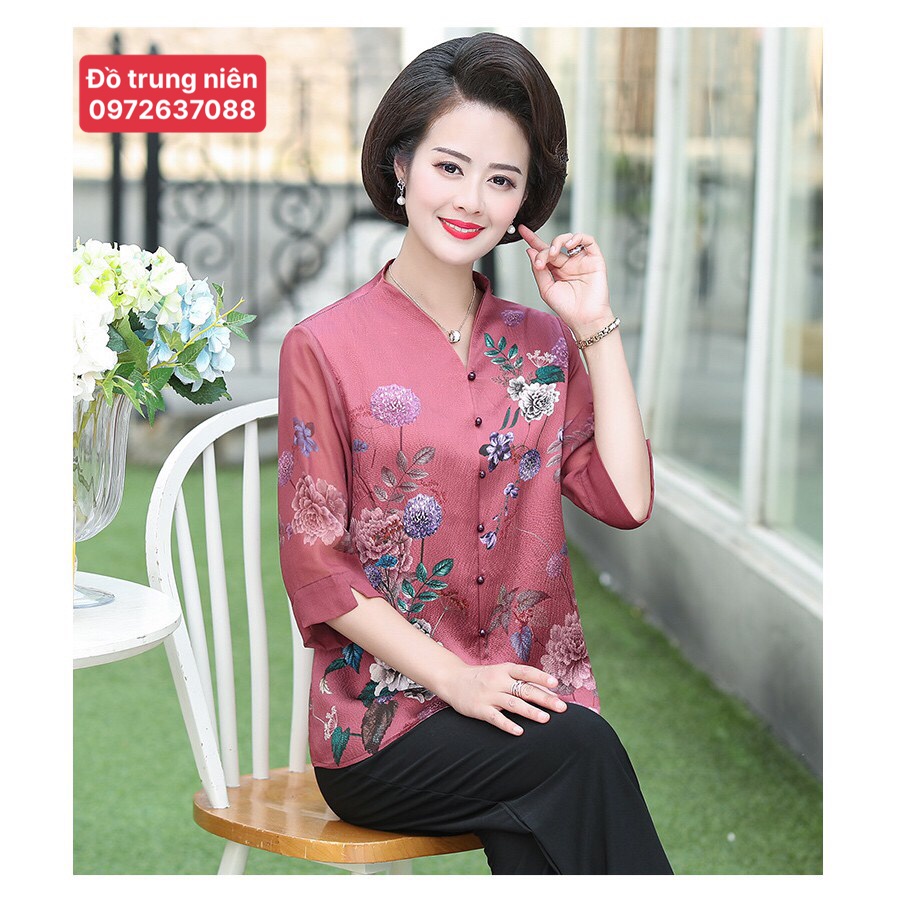 ÁO TRUNG NIÊN CHO MẸ-  ÁO LỤA