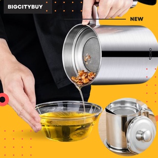 Bình Lọc dầu chiên INOX 304. Lọc dầu chiên xả bỏ cặn, Ca lọc dầu ăn, Bình đựng dầu, hũ tiềm ẩn dầu mỡ lọc cặn dầu