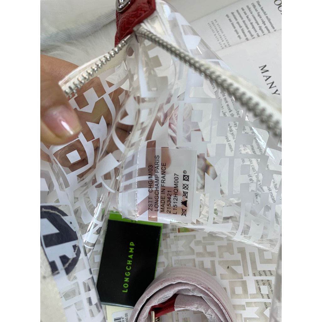 🎉PROMO🎉🍒💯 LONGCHAMP Túi Xách PVC Trong Suốt Phiên Bản Giới Hạn Thời Trang Mới 2020 1512