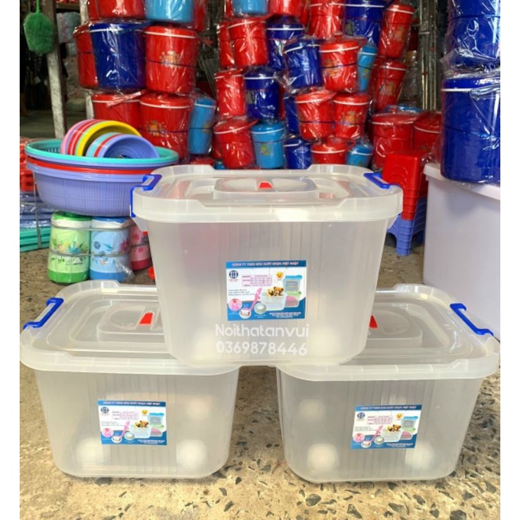 Thùng nhựa vuông tiện ích việt nhật 30L