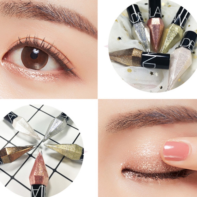 Bút Kẻ Mắt Dạng Lỏng 5 Màu Kim Tuyến Lấp Lánh Trang Điểm Làm Đẹp Quyến Rũ