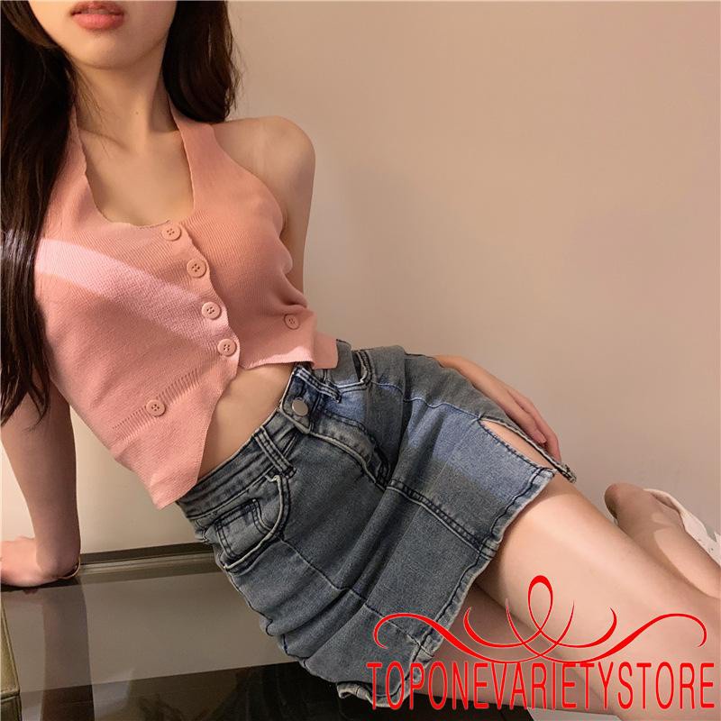 Áo Lửng Không Tay Hở Lưng Màu Sắc Thời Trang Quyến Rũ Dành Cho Nữ | BigBuy360 - bigbuy360.vn