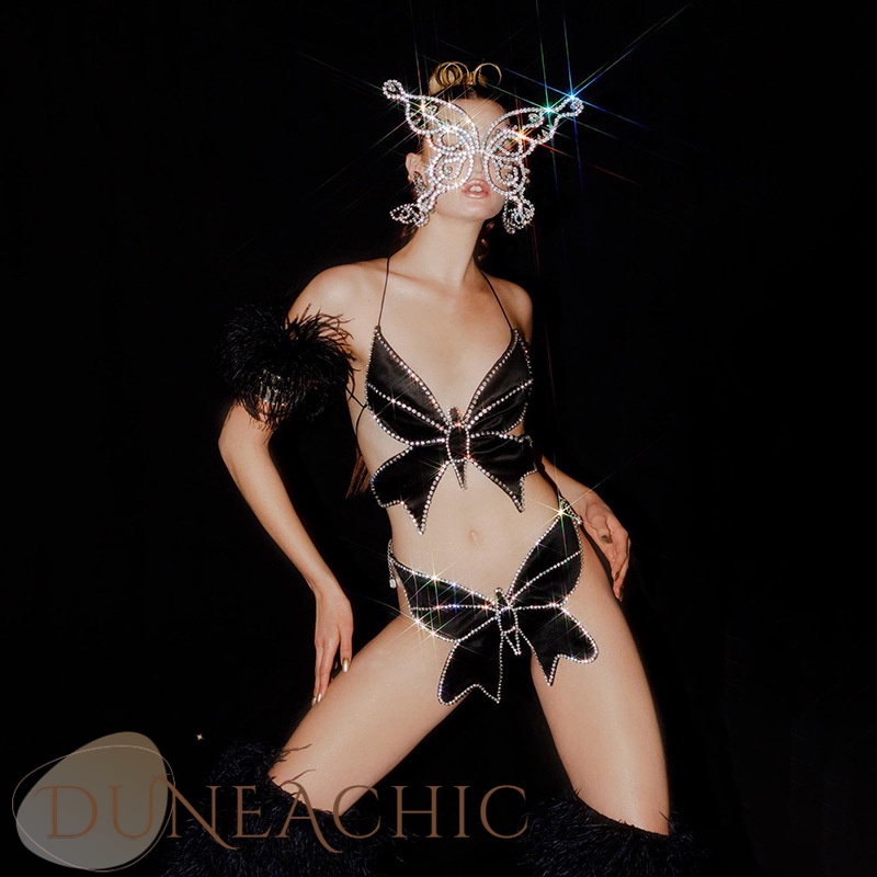 DUNEA Áo dây buộc nơ hở lưng quyến rũ cho nữ