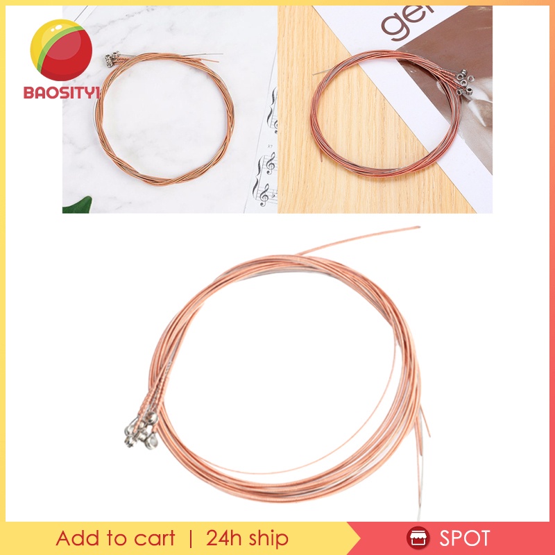 Bộ 6 Dây Đàn Guitar Bằng Thép Chống Mòn Thay Thế Tiện Dụng