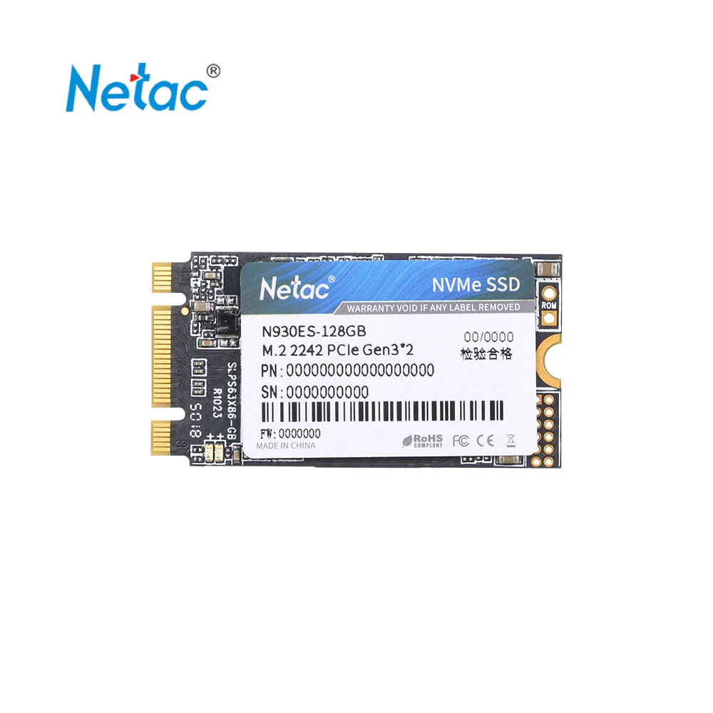 SSD Netac 128GB M.2 2242 NVMe PCIe N930ES Gen3*2 Chính Hãng Dùng Cho Máy Tính Laptop PC MacBook Bảo Hành 36T 1 Đổi 1