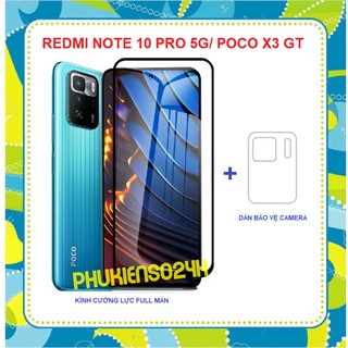 Kính cường lực full màn hình poco x3 gt redmi note 10 pro 5g poco x4 gt note 11t pro 5g + dán bảo vệ camera