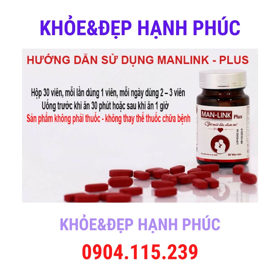 Manlink plus giữ lửa đam mê cho nam giới Vinalink Group – 30 viên/lọ