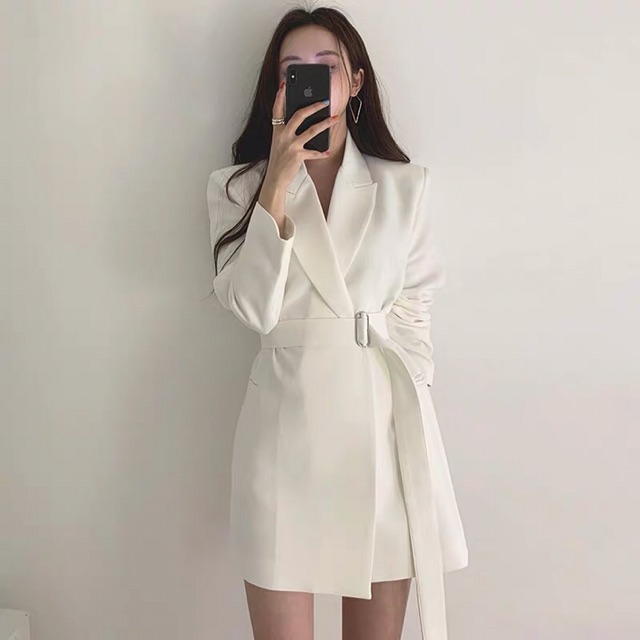 Đầm cổ vest thắt đai cực đẹp