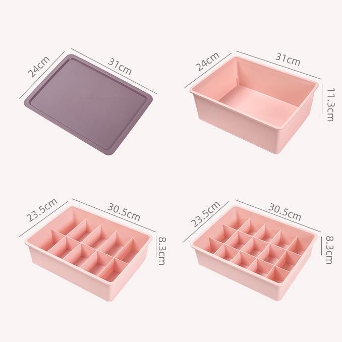 Hộp đựng đồ lót chia ngăn nhỏ gọn có nắp