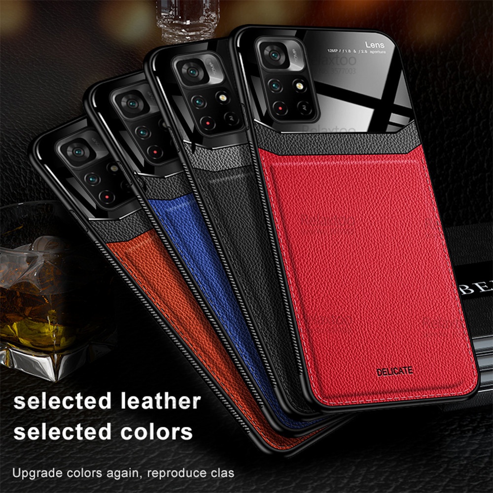 Ốp điện thoại bọc da nhiều màu cho điện thoại Xiaomi Redmi Note 11 Pro+ 5G Note10 Pro Plus Not 10Pro