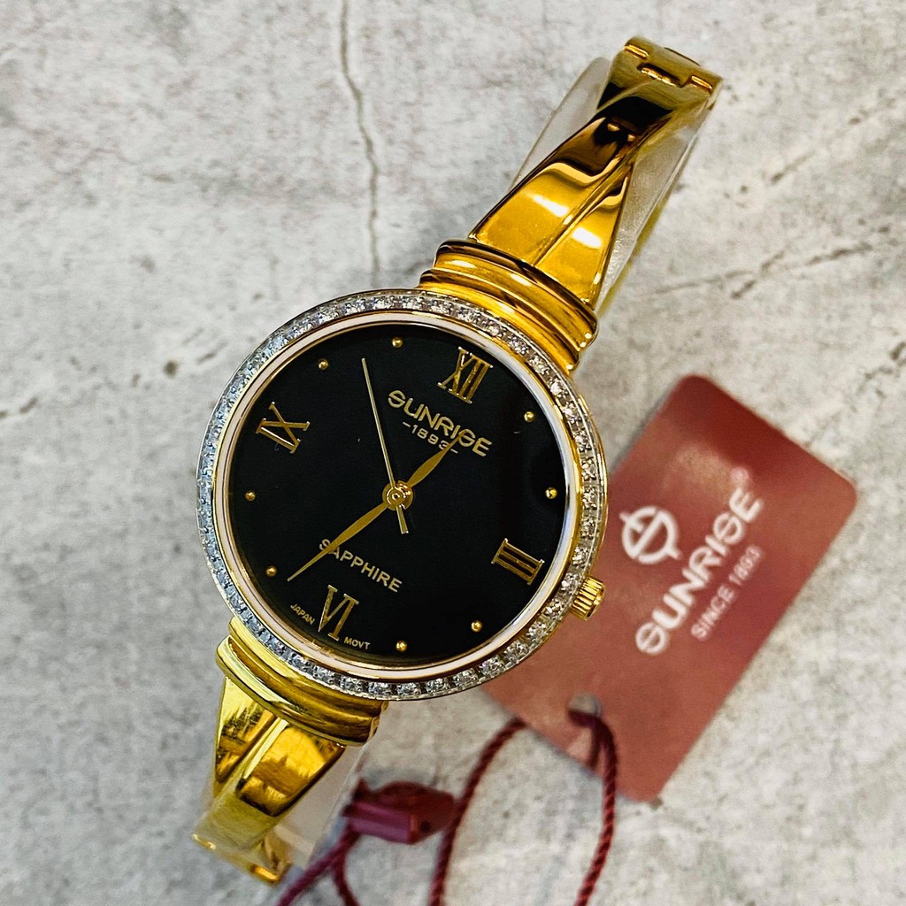 Đồng hồ Sunrise nữ chính hãng Nhật Bản L9945.AB.G.D - kính saphire chống trầy - bảo