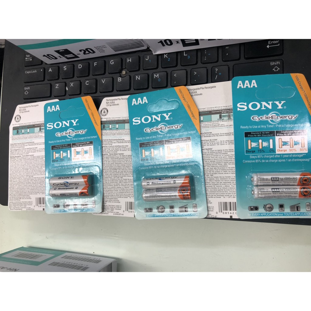 1 Hộp Pin Sạc SONY AA / AAA - Dung Lượng 4600 mAh - Sạc Đi Sạc Lại Nhiều Lần
