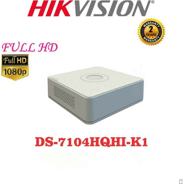 Đầu ghi Hikvision 4 kênh 2 MP/3MP DS-7104HQHI-K1