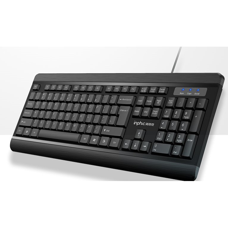 Bàn phím Inphic V580 dùng cho chơi game Máy tính để bàn Máy tính gia đình Cảm giác cơ học Không thấm nước - Chính Hãng