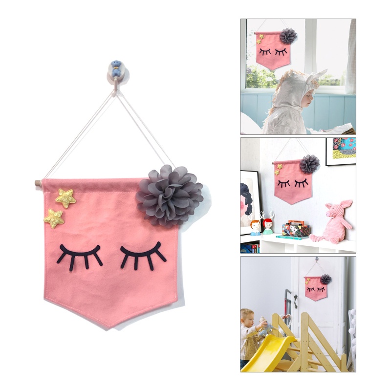 Phụ Kiện Treo Tường Trang Trí Phòng Ngủ / Phòng Khách Hình Lông Mi / Hoa Xinh Xắn