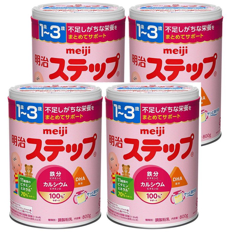 Sữa bột Meiji lon, sữa công thức pha sẵn cho bé Nhật Bản 800g